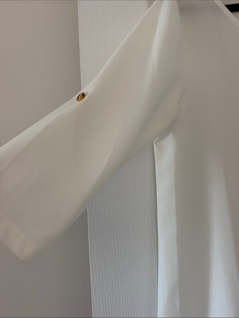Cream Button-Front Dress- size medium - Picture 5 of 7